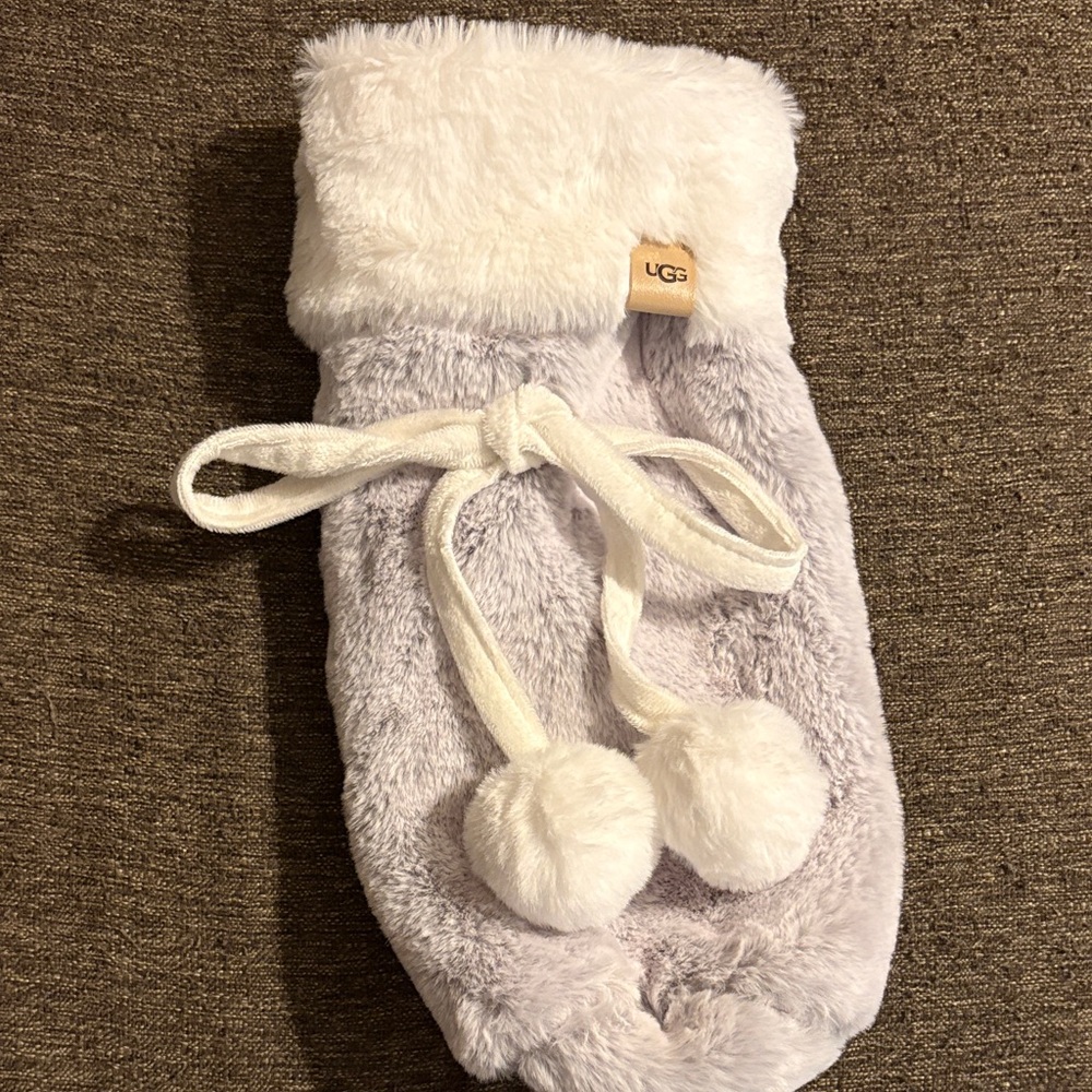 UGG Cream and Gray Plush Accent